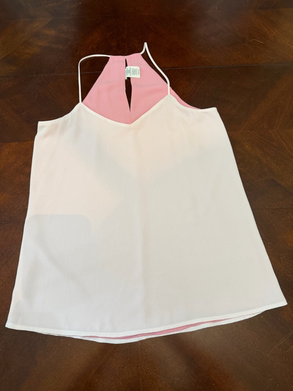 Express Light Pink Halter Keyhole Cami